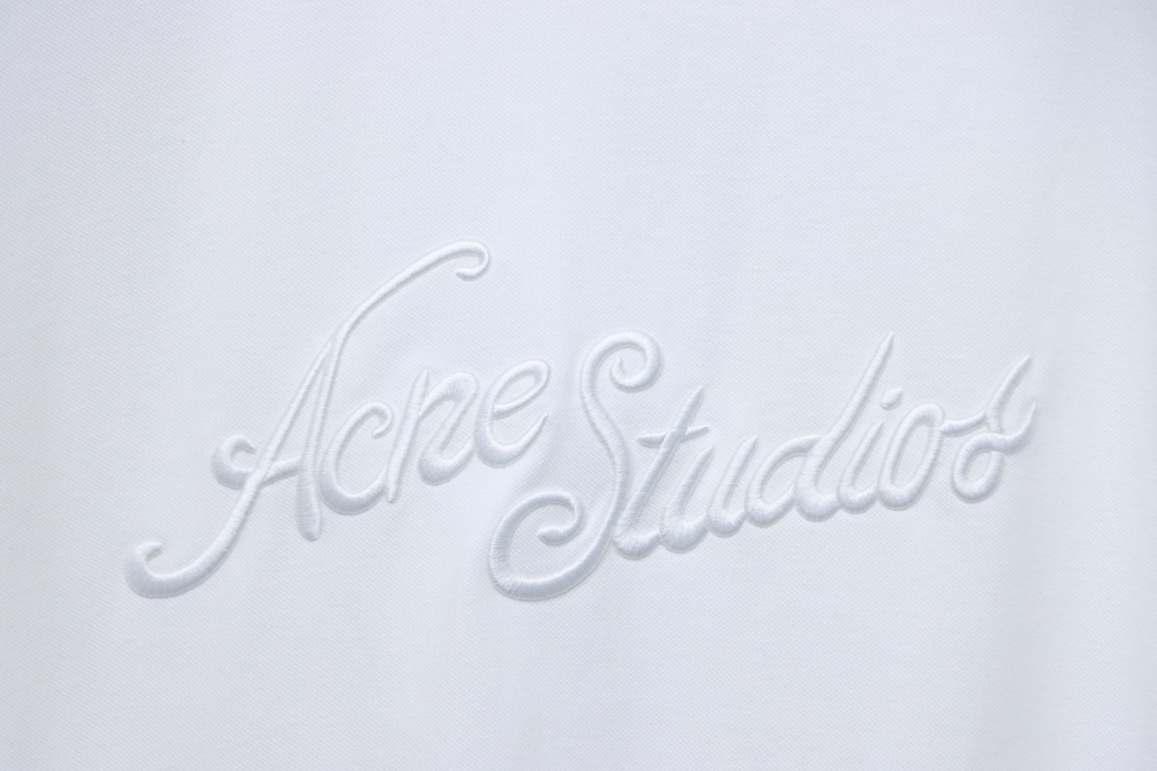 Acne Studios 25SS Lettering Embroidered Short Sleeve T-Shirt White