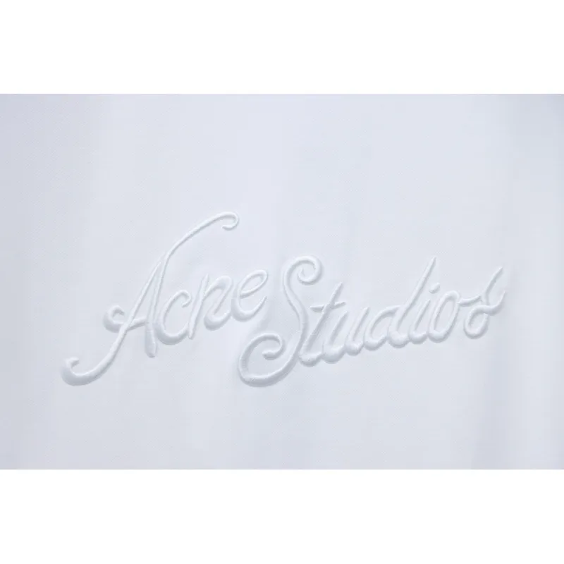 Acne Studios 25SS Lettering Embroidered Short Sleeve T-Shirt White