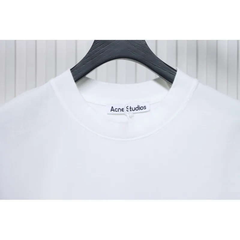 Acne Studios 25SS Lettering Embroidered Short Sleeve T-Shirt White