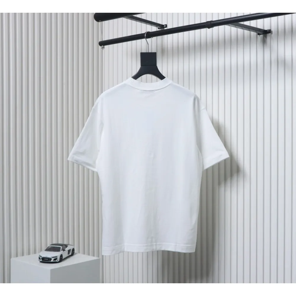 Acne Studios 25SS Lettering Embroidered Short Sleeve T-Shirt White