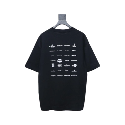 Balenciaga 23ss all over printed short sleeves black 02