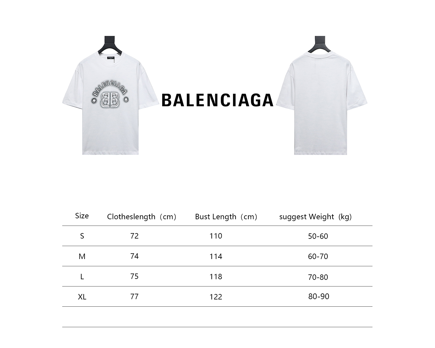 Balenciaga 24ss 3D letter print short sleeves