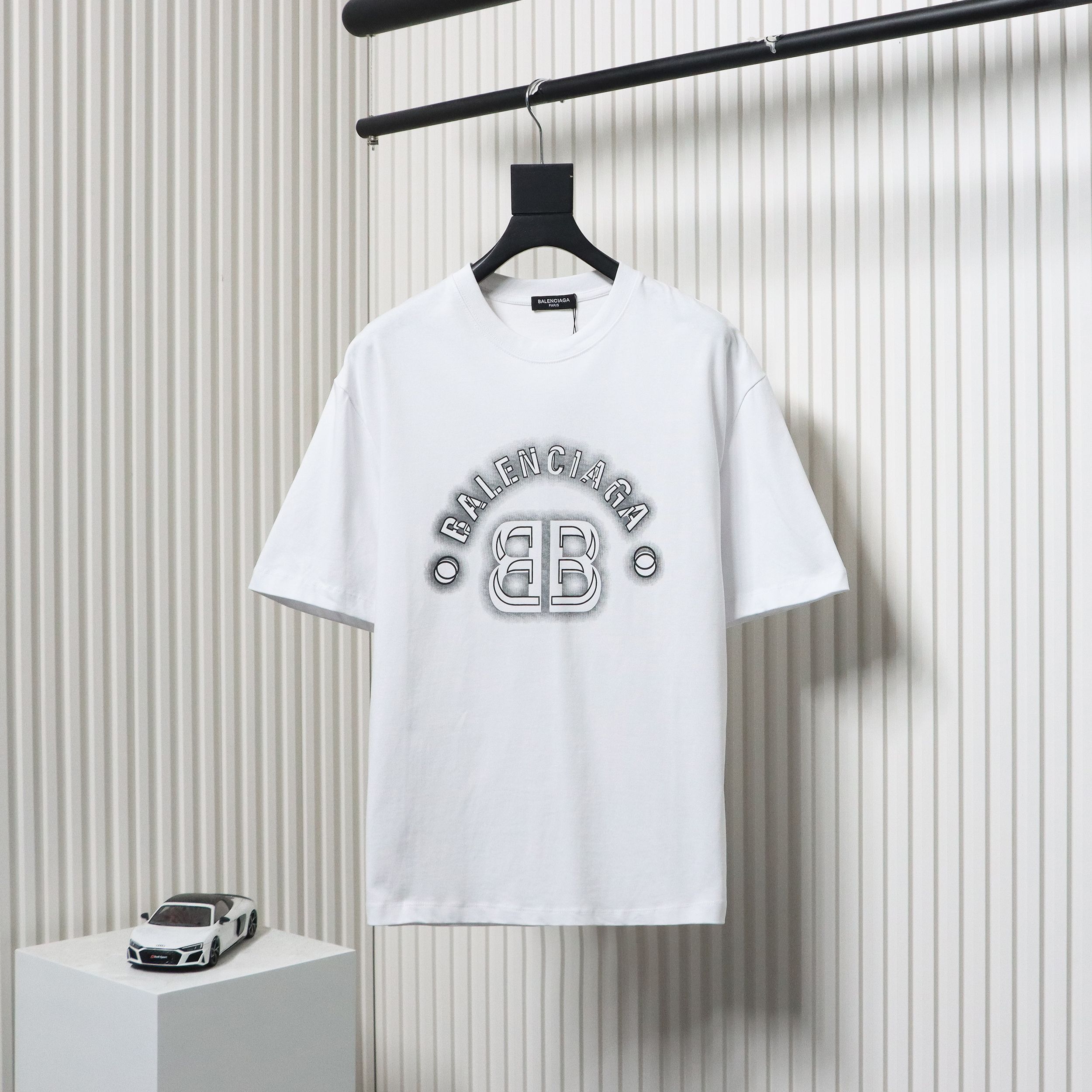 Balenciaga 24ss 3D letter print short sleeves