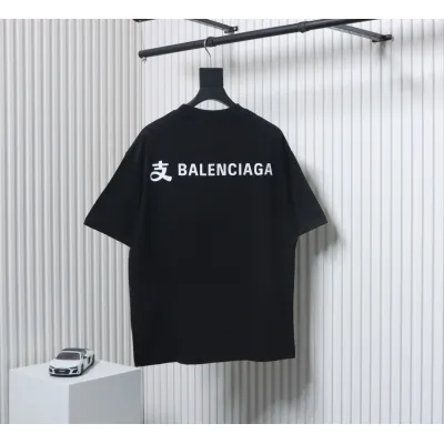 Balenciaga 24ss Alipay Co-branded Printed T-shirt Black 01