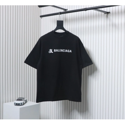 Balenciaga 24ss Alipay Co-branded Printed T-shirt Black 02