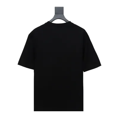 Balenciaga 24ss colorful letter logo foam print short sleeve black 02