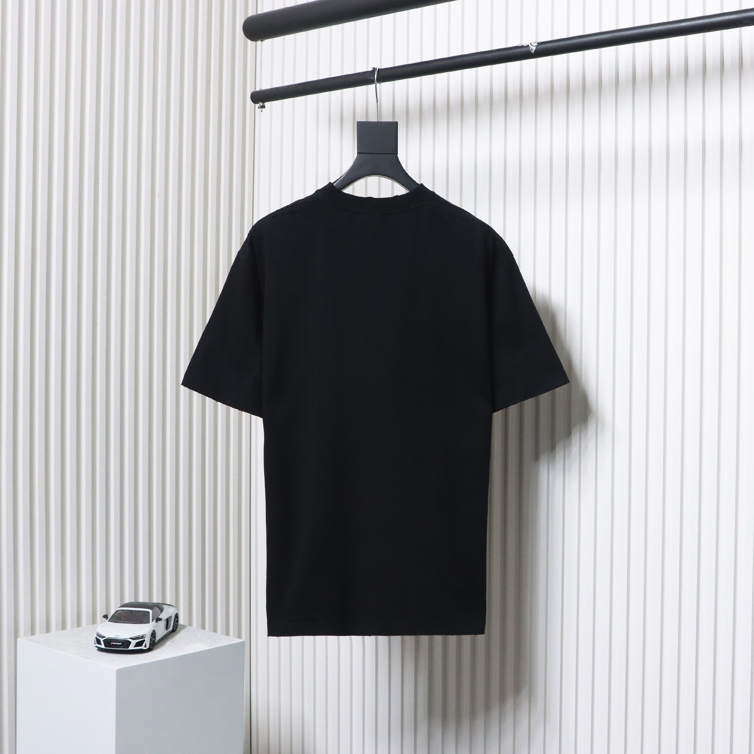 Balenciaga 24ss crackle reverse letter print short sleeve