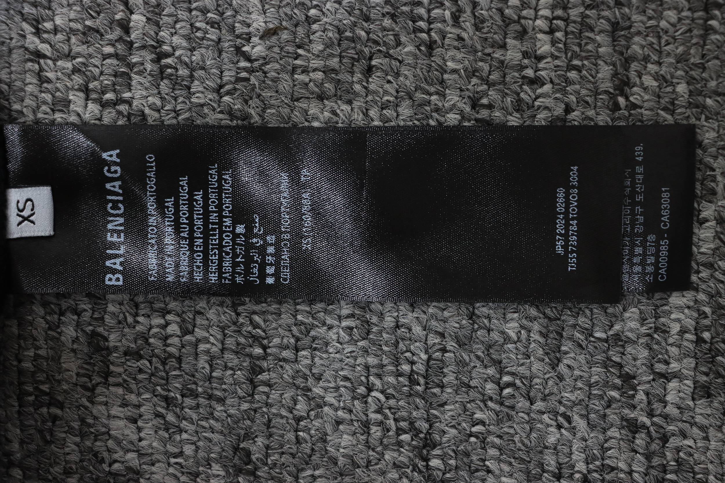 Balenciaga 24ss crackle reverse letter print short sleeve