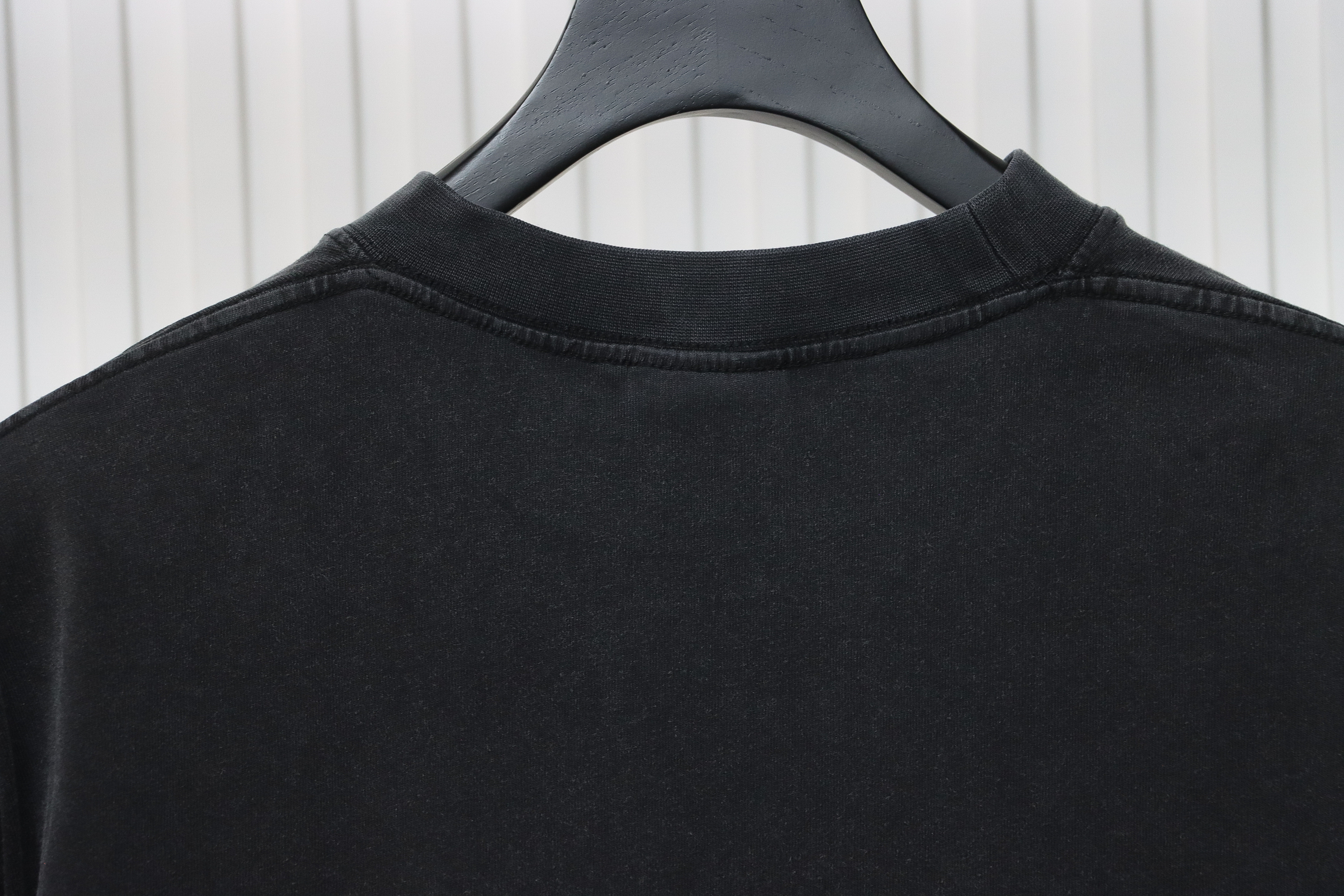 Balenciaga 24ss distressed iron tower washed short sleeves black