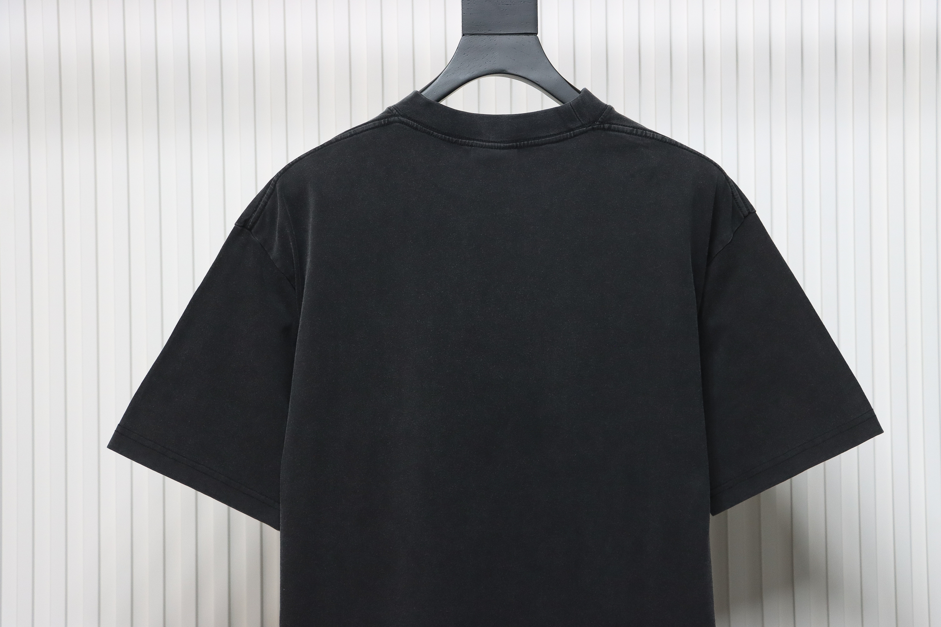 Balenciaga 24ss distressed iron tower washed short sleeves black