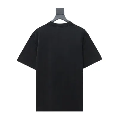 Balenciaga 24ss distressed iron tower washed short sleeves black 02