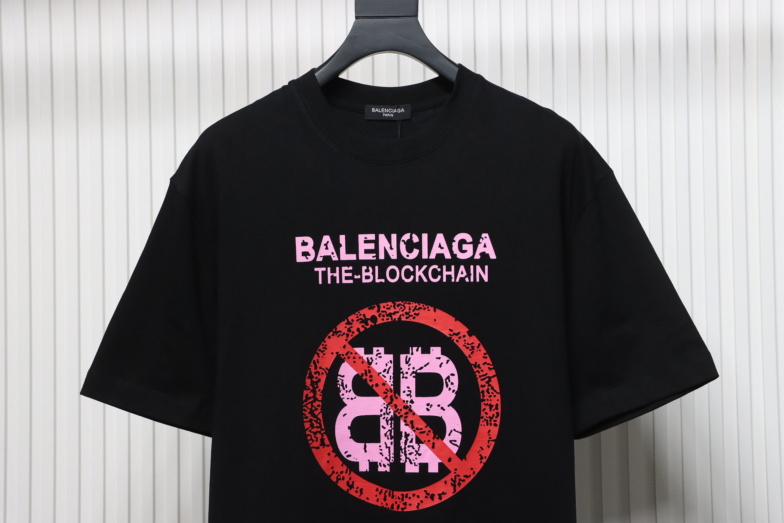 Balenciaga 24ss Double B No Passing Printed Short Sleeve Black