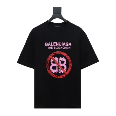 Balenciaga 24ss Double B No Passing Printed Short Sleeve Black 01