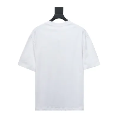 Balenciaga 24ss Double B No Passing Printed Short Sleeve White 02