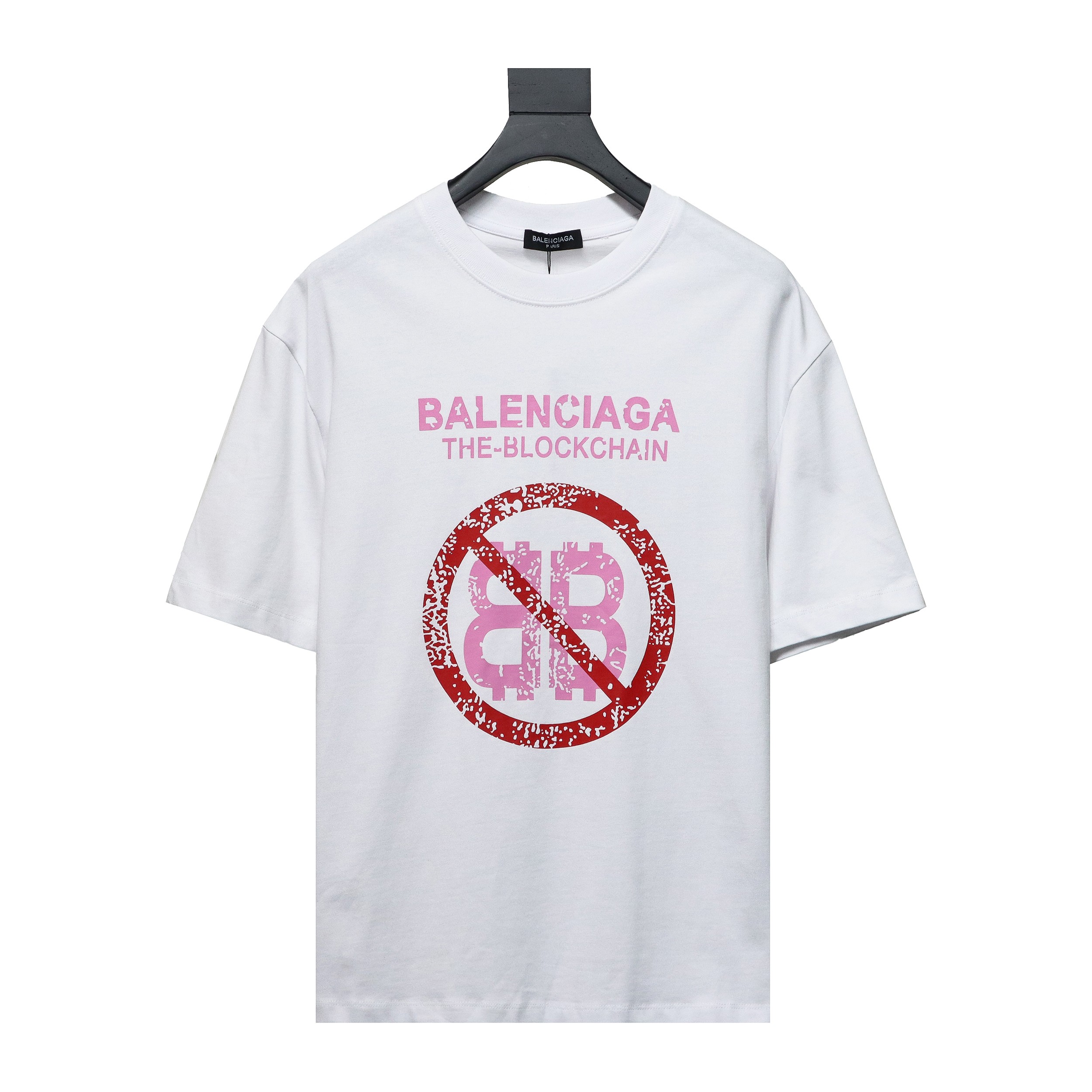 Balenciaga 24ss Double B No Passing Printed Short Sleeve White