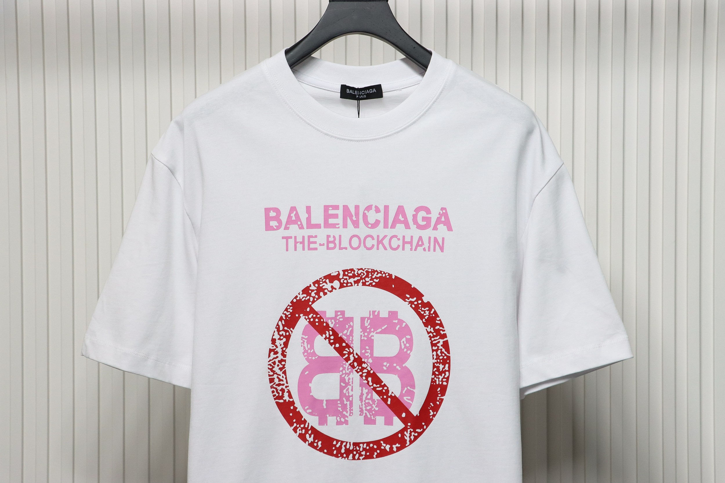Balenciaga 24ss Double B No Passing Printed Short Sleeve White