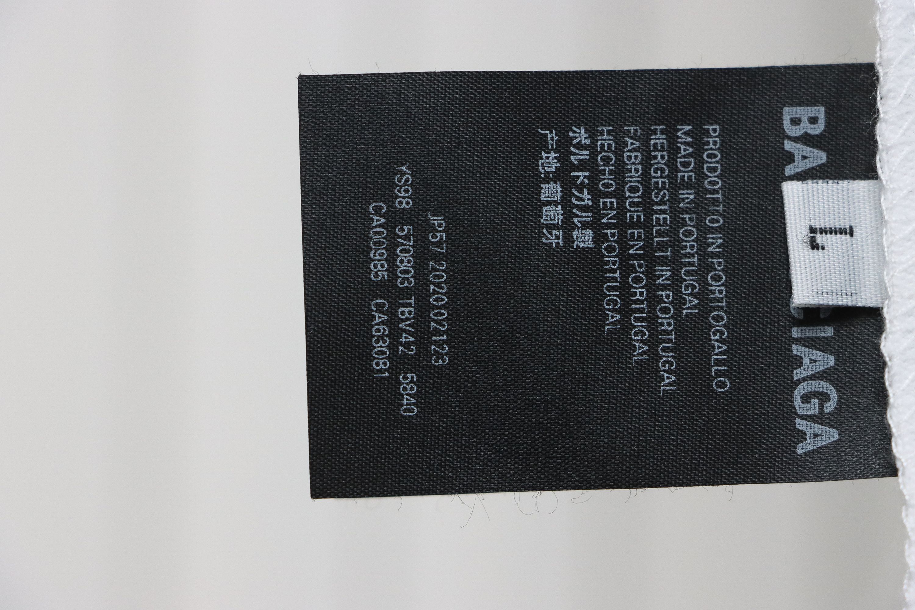 Balenciaga 24ss letter logo print short sleeve white