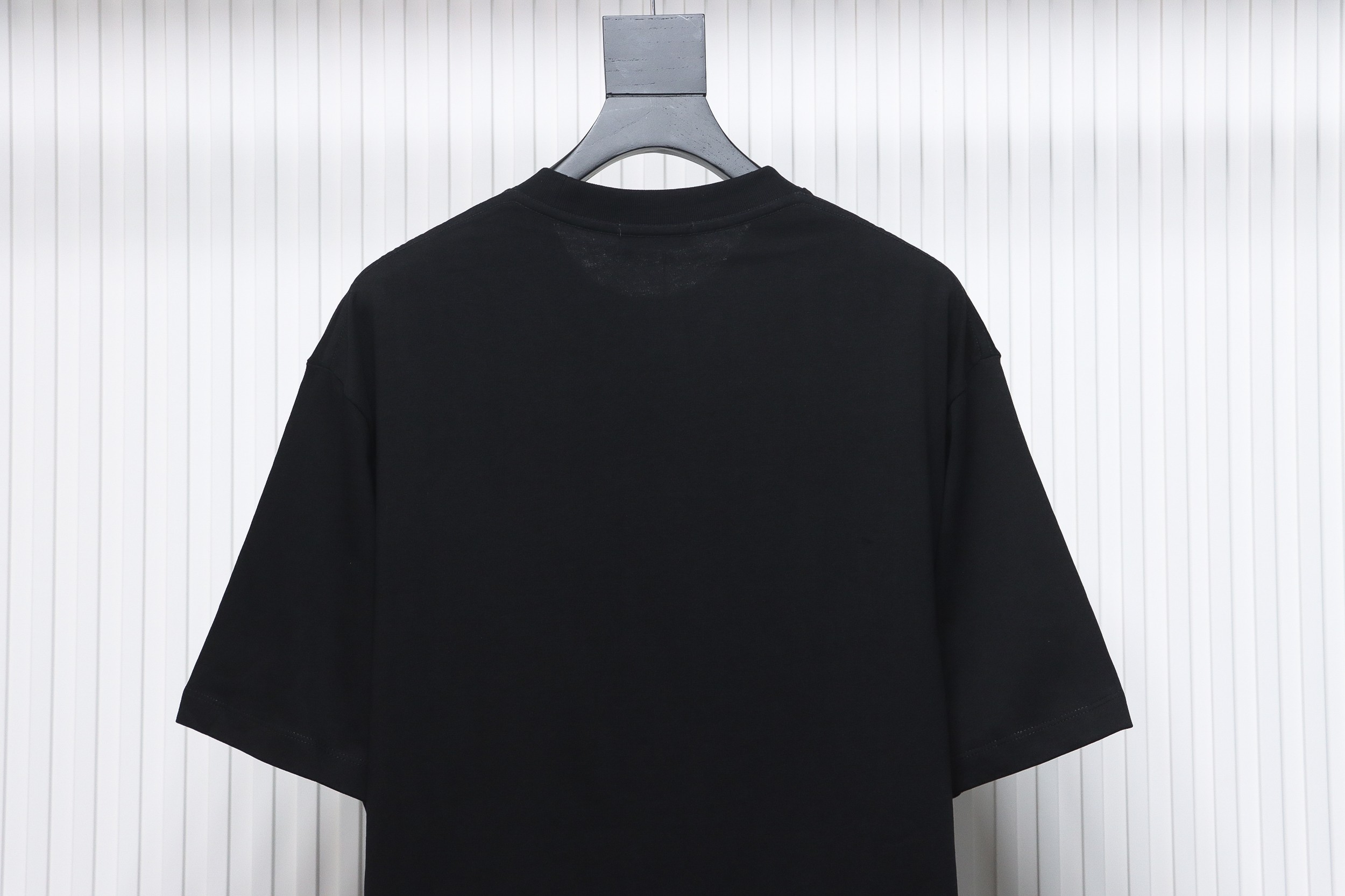 Balenciaga 24ss pink letter print short sleeve black