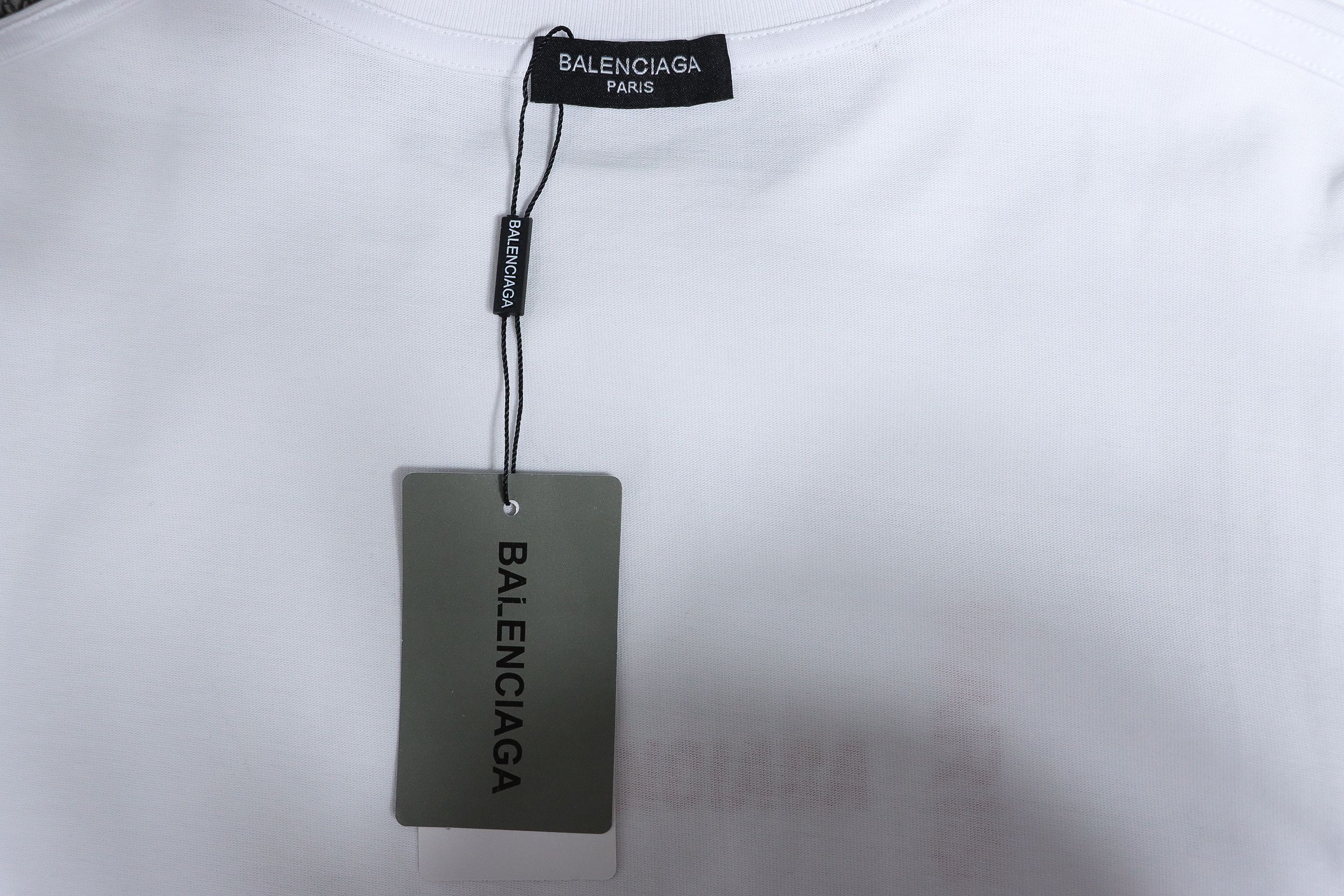 Balenciaga 24ss pink letter print short sleeve white