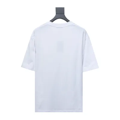 Balenciaga 24ss pink letter print short sleeve white 02