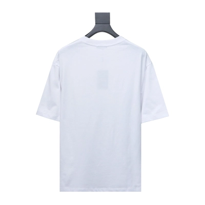Balenciaga 24ss pink letter print short sleeve white 02