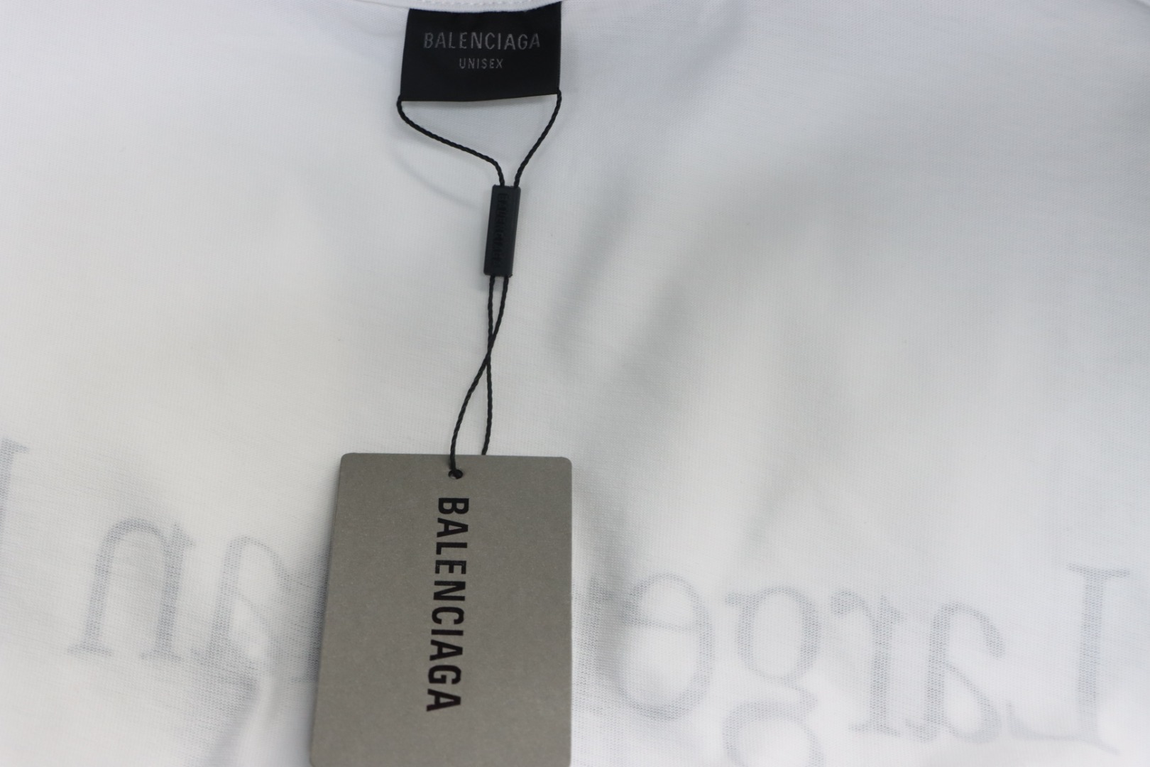Balenciaga 25ss bag print short sleeve white