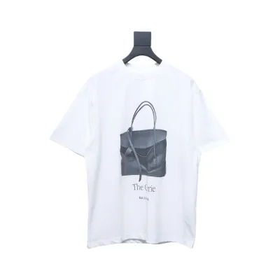 Balenciaga 25ss bag print short sleeve white 01