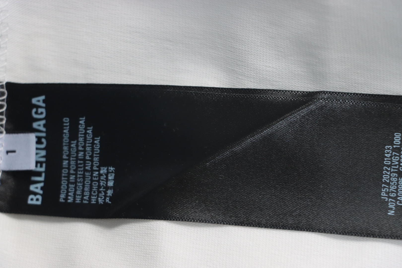 Balenciaga 25ss bag print short sleeve white