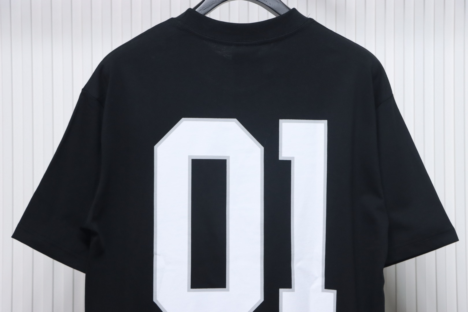 Balenciaga 25ss basketball embroidery 01 print short sleeve black