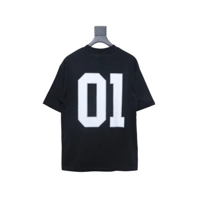 Balenciaga 25ss basketball embroidery 01 print short sleeve black 02