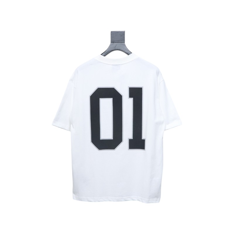 Balenciaga 25ss basketball embroidery 01 printed short sleeve White