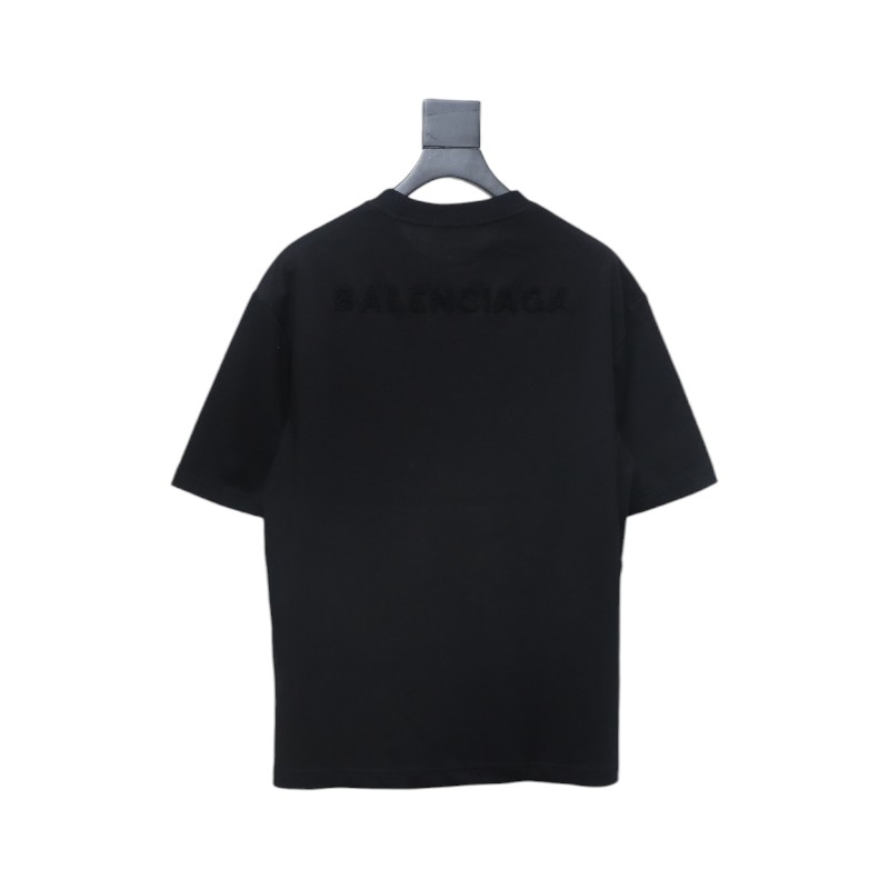 Balenciaga 25ss Double B towel embroidered short sleeve black
