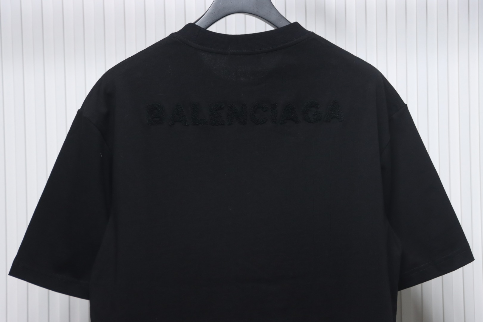 Balenciaga 25ss Double B towel embroidered short sleeve black
