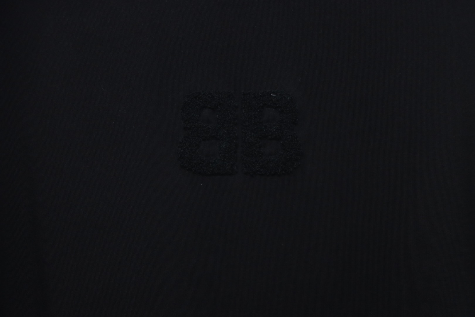 Balenciaga 25ss Double B towel embroidered short sleeve black