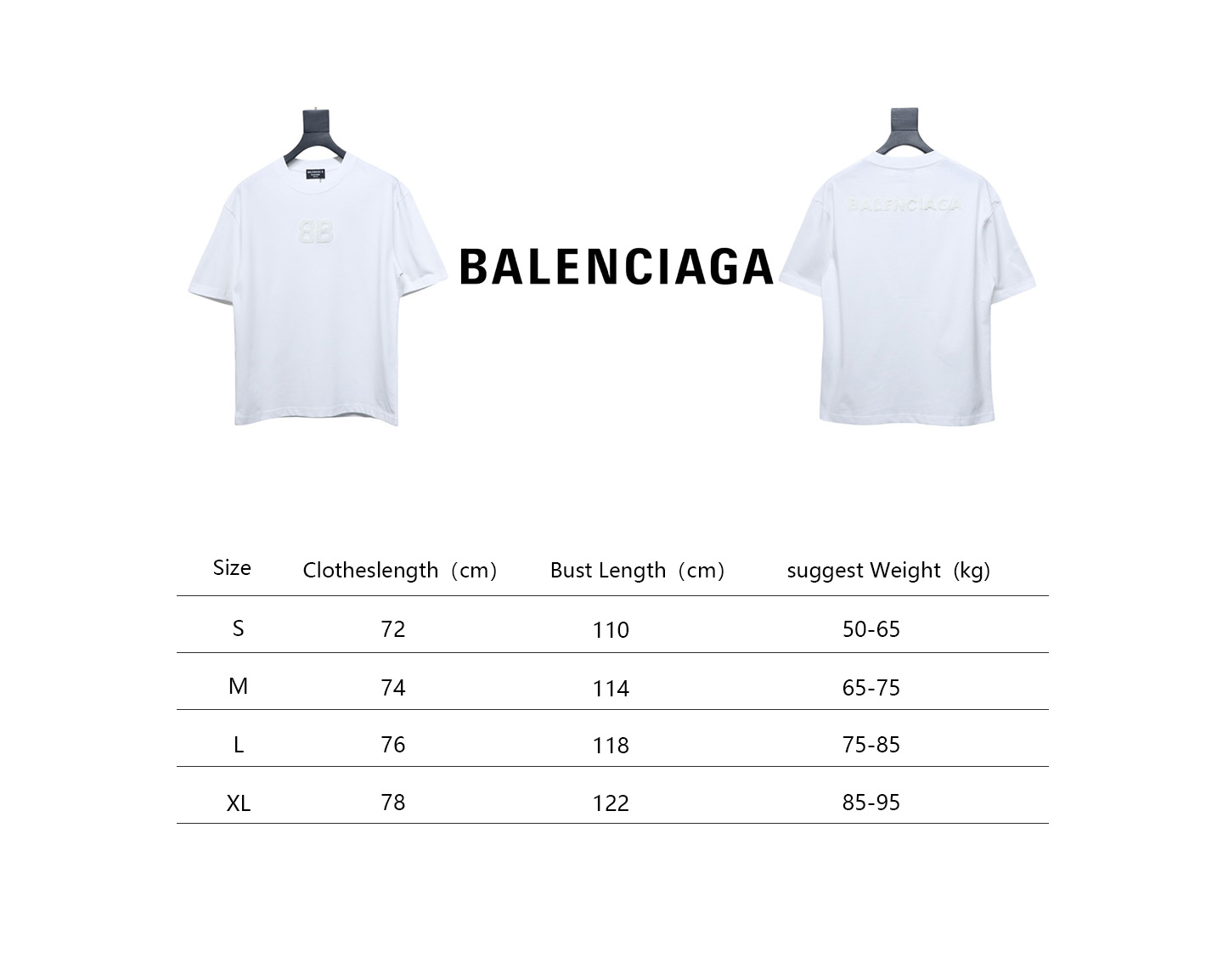 Balenciaga 25ss Double B towel embroidered short sleeve White