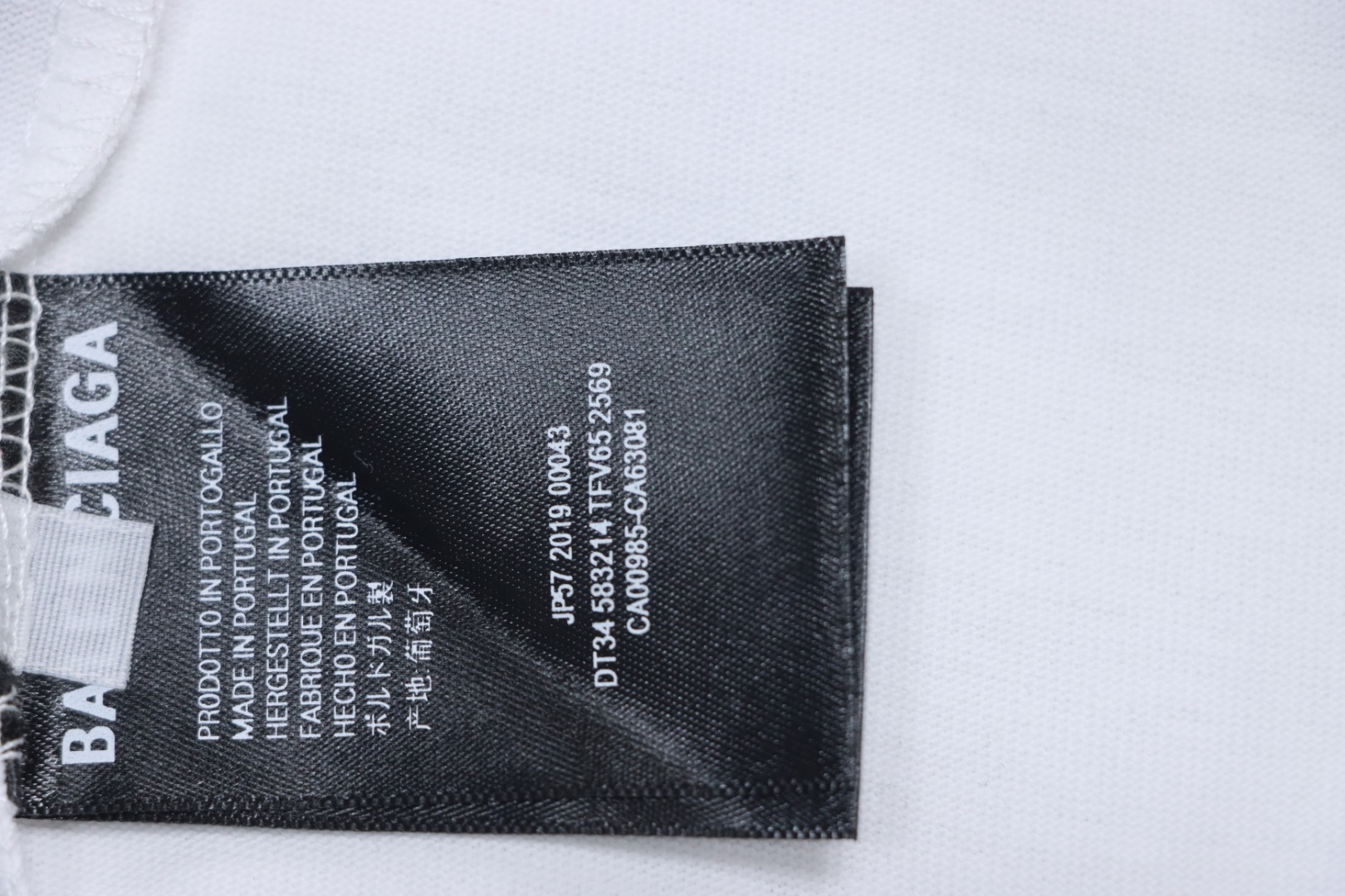 Balenciaga 25ss Double B towel embroidered short sleeve White