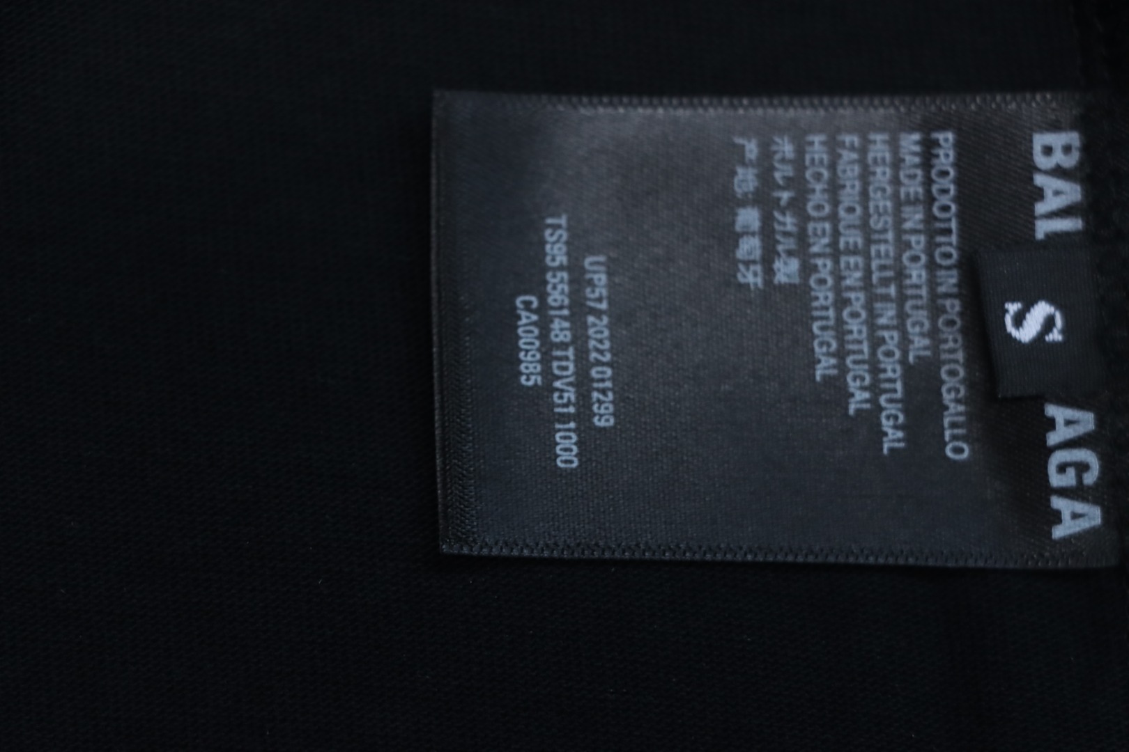 Balenciaga 25ss Flame Double B Letter Print Short Sleeve Black