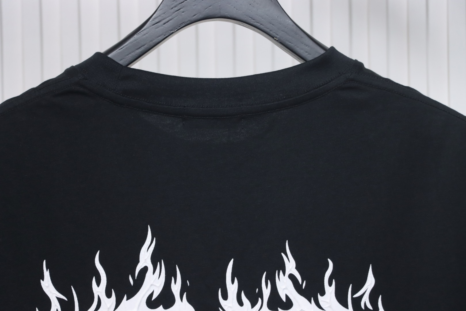 Balenciaga 25ss Flame Double B Letter Print Short Sleeve Black