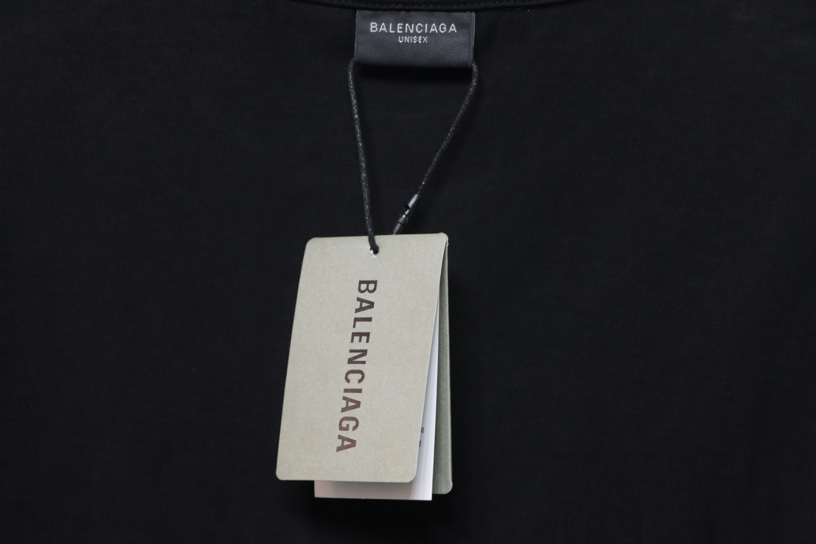 Balenciaga 25ss Letter Double B Hand-painted Washed Hole Short Sleeve T-shirt Black