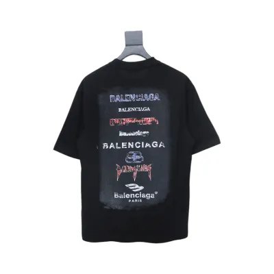 Balenciaga 25ss mottled back short sleeves black 02