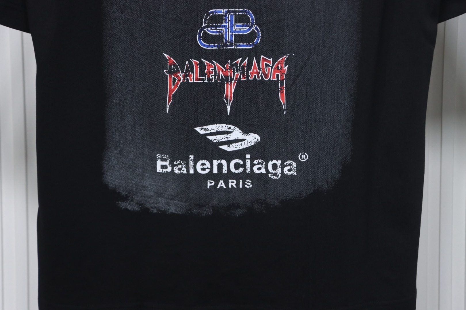 Balenciaga 25ss mottled back short sleeves black
