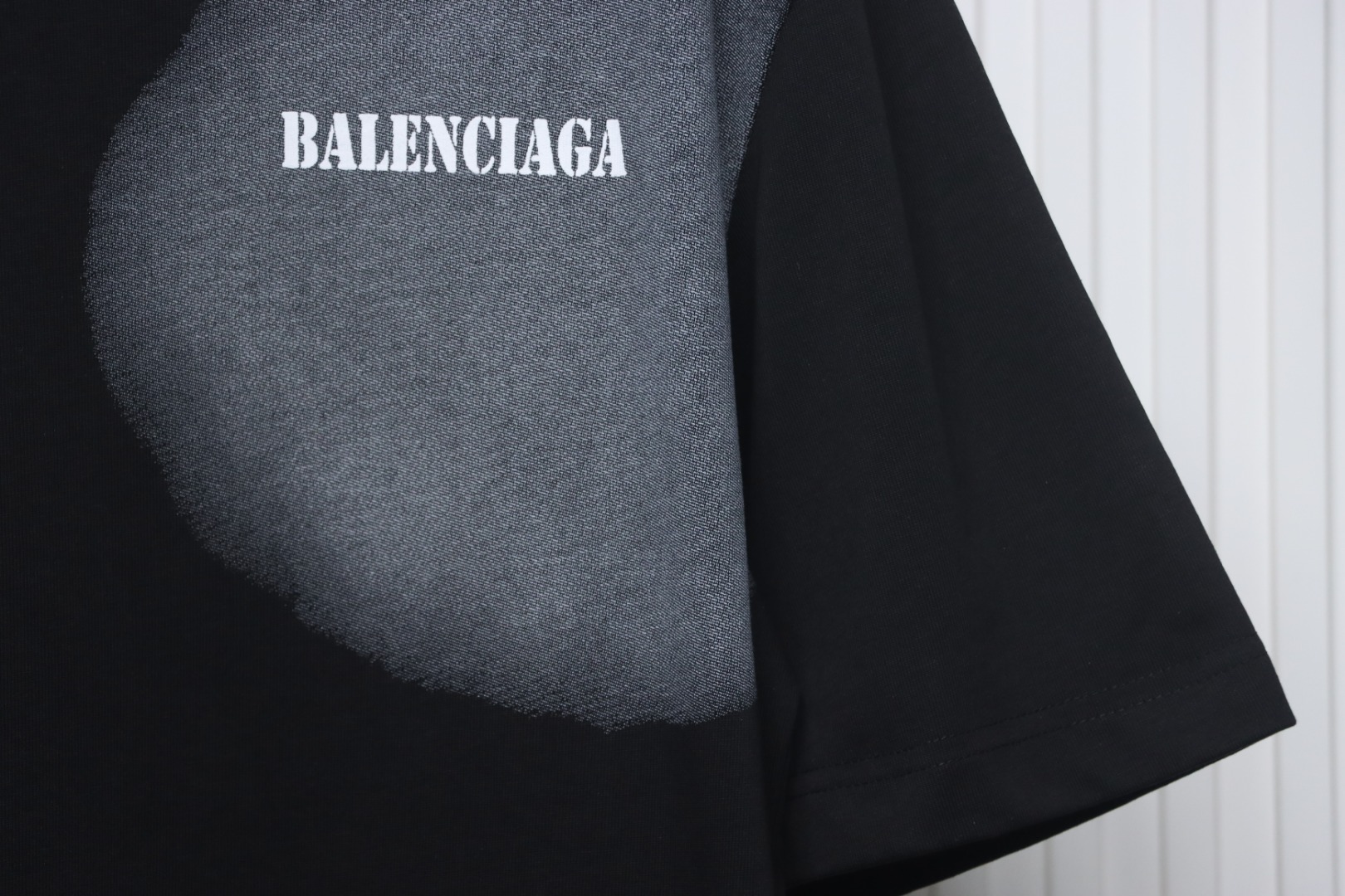 Balenciaga 25ss mottled back short sleeves black