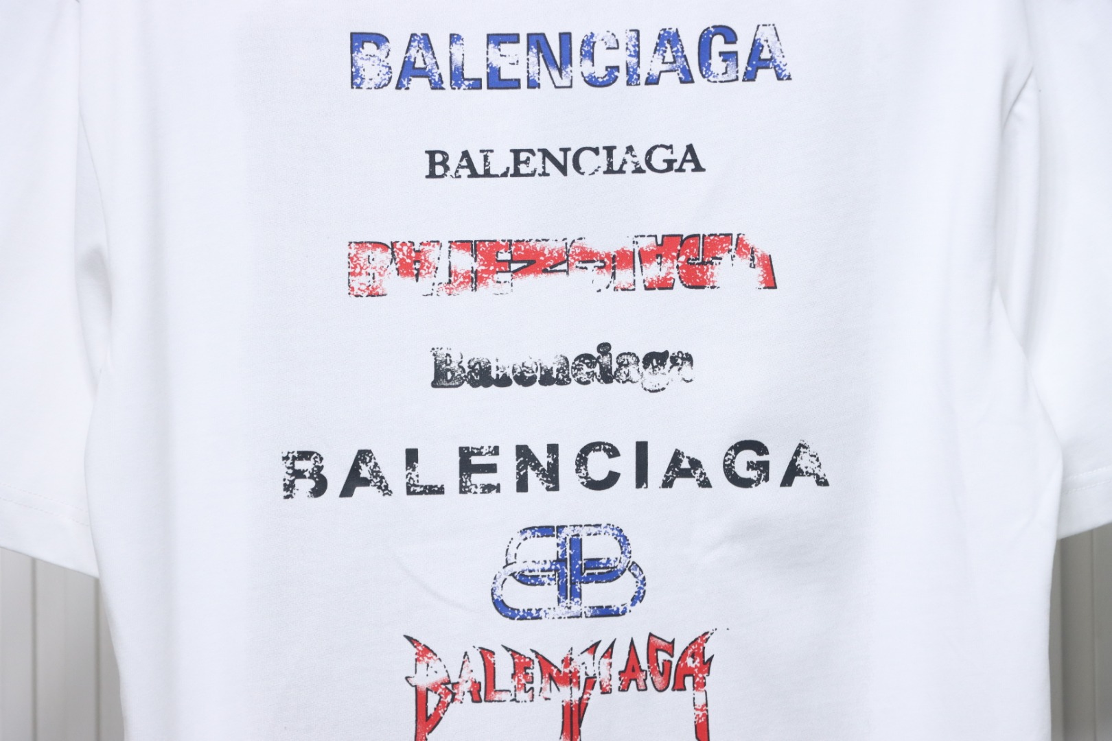 Balenciaga 25ss mottled back short sleeves White