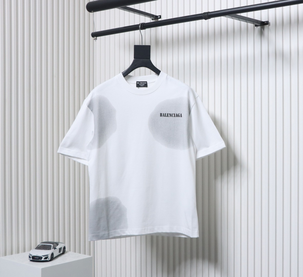 Balenciaga 25ss mottled back short sleeves White