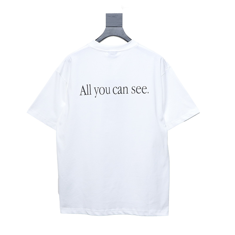 Balenciaga 25ss sunglasses print short sleeve white