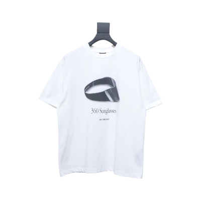 Balenciaga 25ss sunglasses print short sleeve white 01