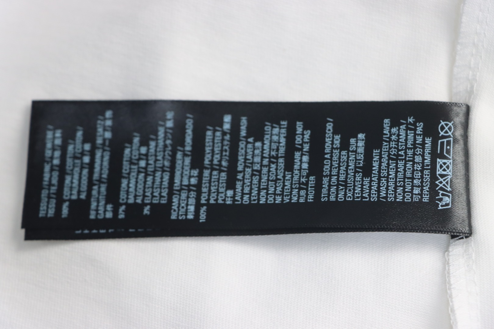 Balenciaga 25ss sunglasses print short sleeve white