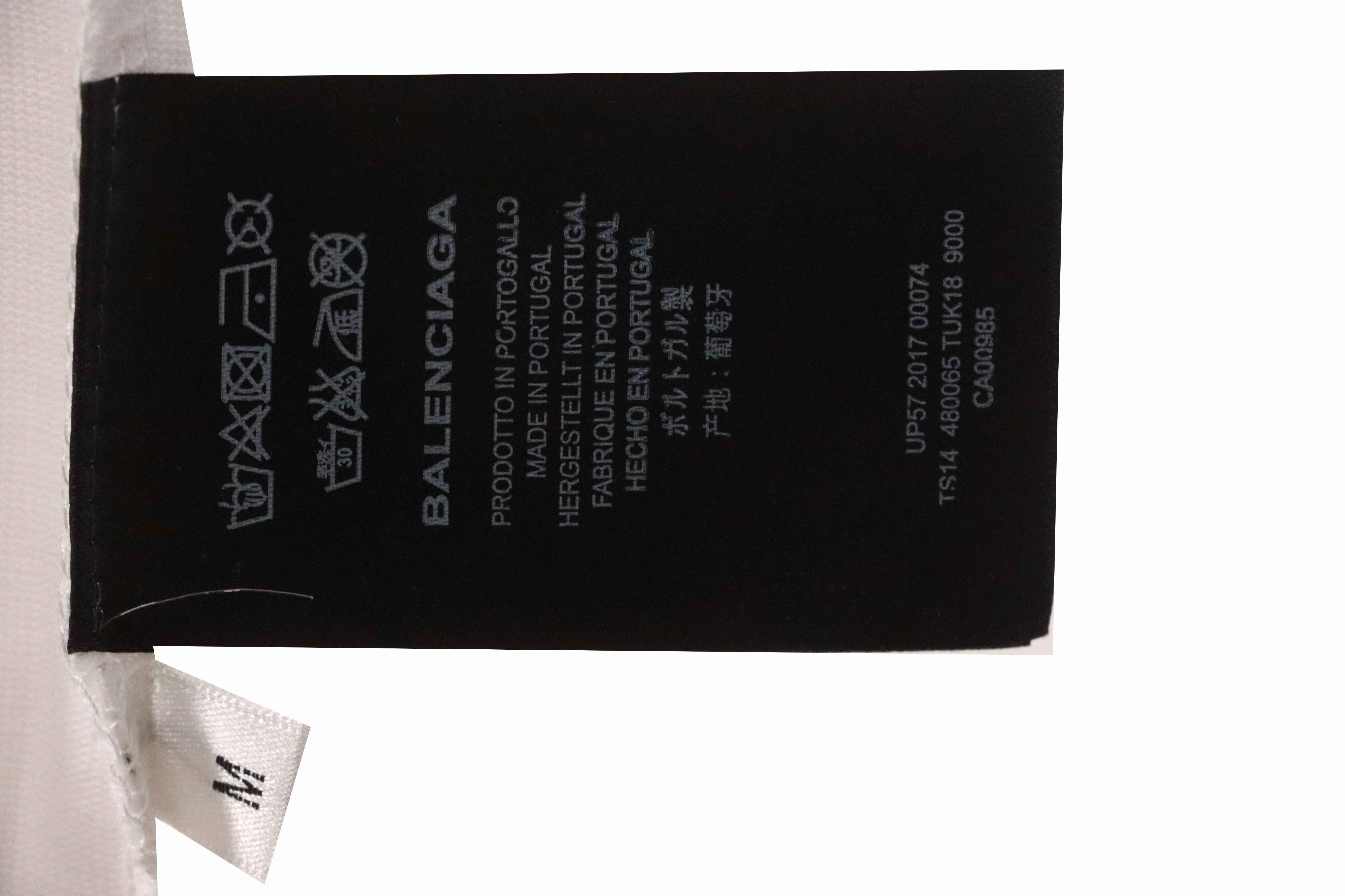 Balenciaga 3M Lettering Short Sleeve White