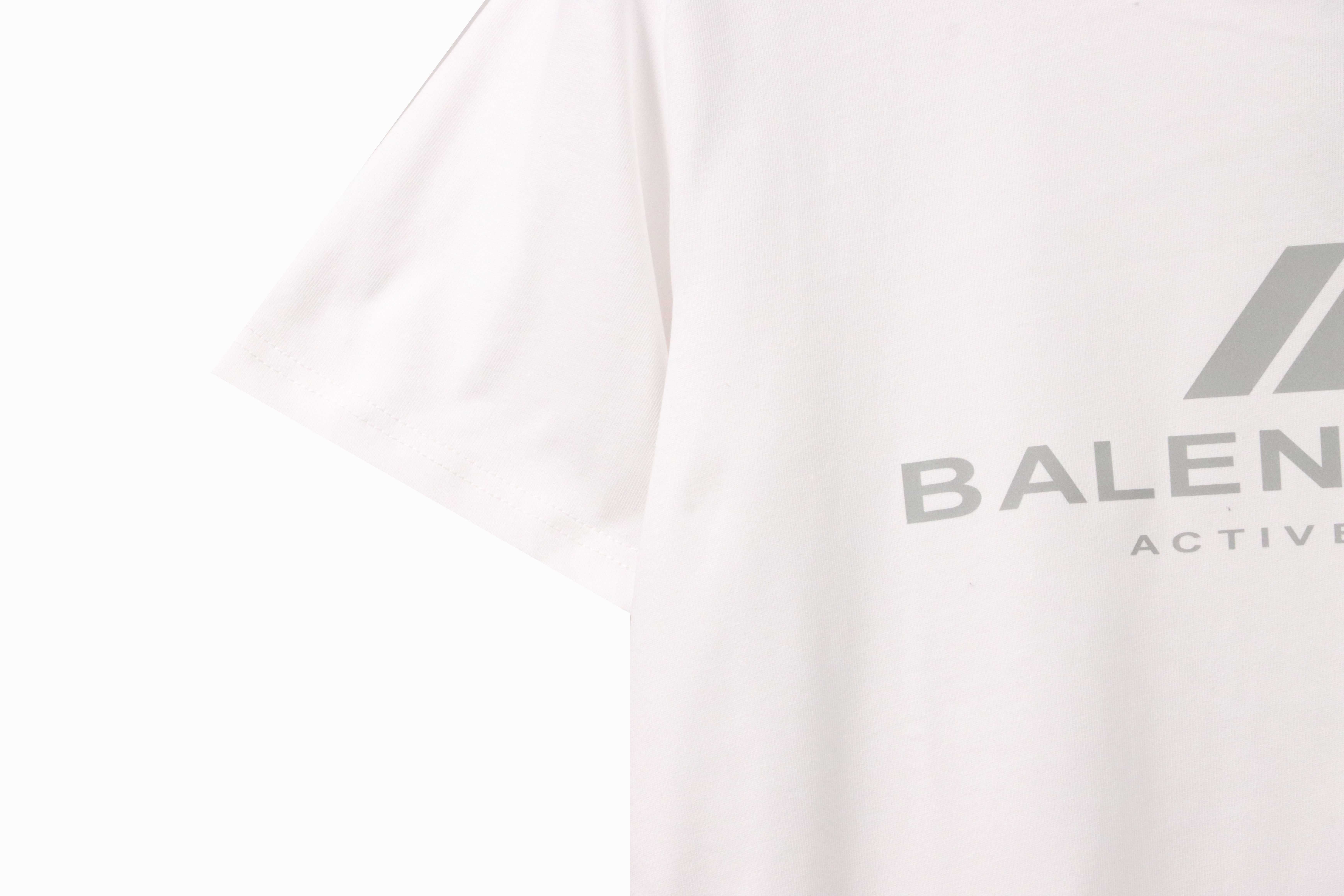 Balenciaga 3M Lettering Short Sleeve White