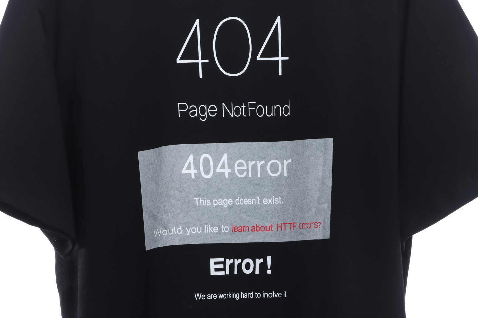 Balenciaga 404 slogan print short sleeve black